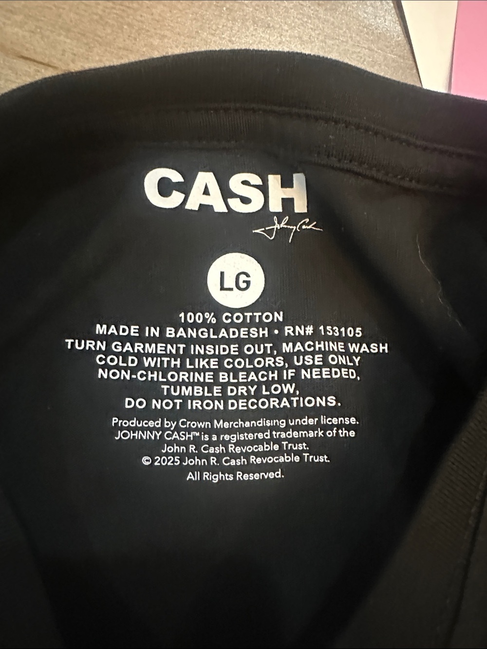Johnny Cash Black Graphic Tee with Orange & Yellow Print - Picture 5 of 10